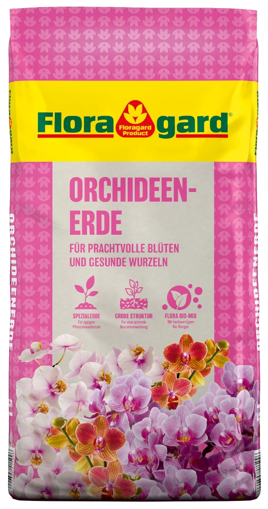 FLORAGARD Orchideenerde, 1x5 L - Dnger - Blumen Risse