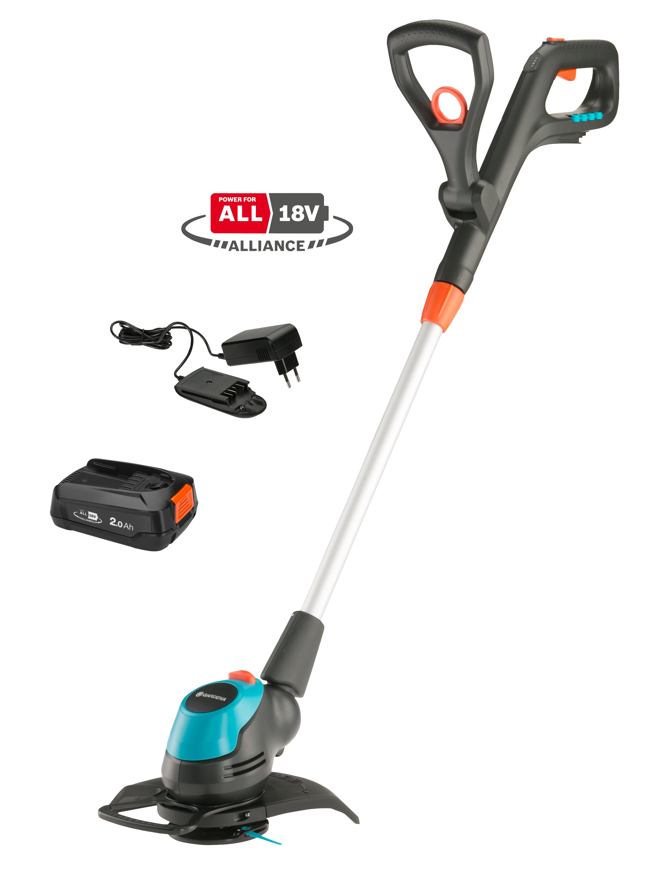 GARDENA Akku-Rasentrimmer 'EasyCut 23/18V P4A', mit 18V StarterKit Ready-To-Use Cover
