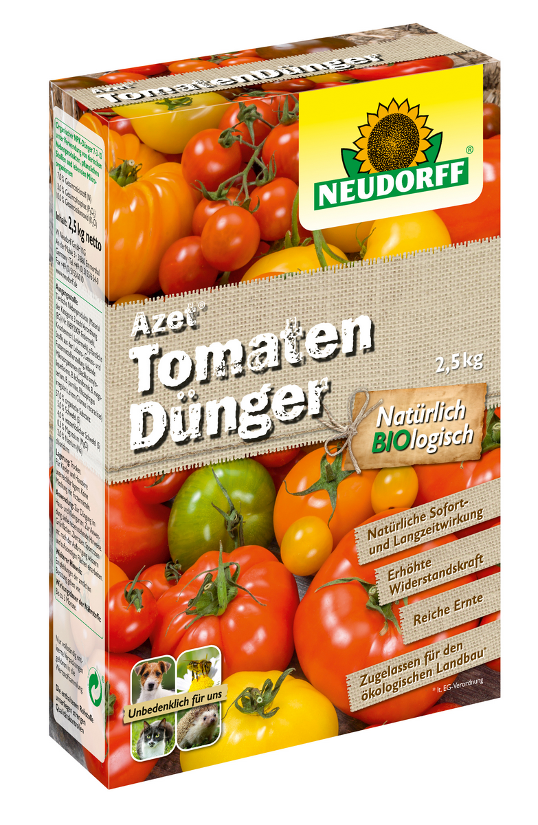 Neudorff Azet GartenDünger – Bio Gartendünger Fördert Die Blühkraft Und Reiche Ernte Aller Gartenpflanzen Mit Natürlicher Sofort- & Langzeitwirkung, 2,5 Kg