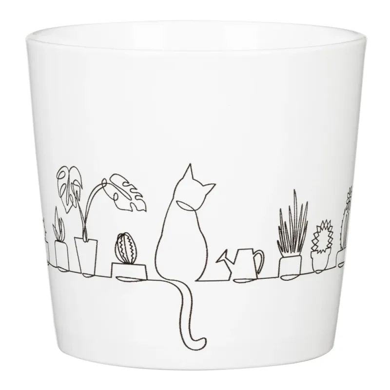 SCHEURICH Übertopf 'Catview', Ø12,5x12 cm, weiß - Gallerie Bild 1