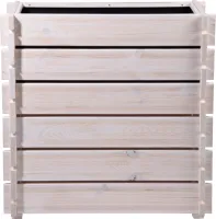 DOBAR Hochbeet Stecksystem, 79x37x79 cm, weiß - Vorschau Bild 1