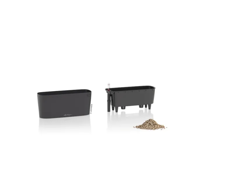 LECHUZA Pflanzgefäß 'Delta 10 Premium', 30x11x13 cm, anthrazit - Gallerie Bild 3