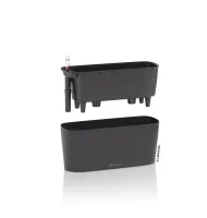 LECHUZA Pflanzgefäß 'Delta 10 Premium', 30x11x13 cm, anthrazit - Vorschau Bild 1