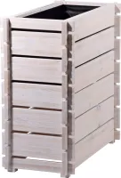 DOBAR Hochbeet Stecksystem, 79x37x79 cm, weiß - Vorschau Bild 1