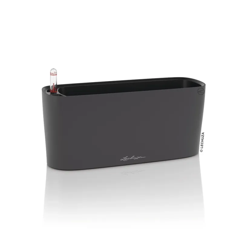 LECHUZA Pflanzgefäß 'Delta 10 Premium', 30x11x13 cm, anthrazit - Gallerie Bild 1