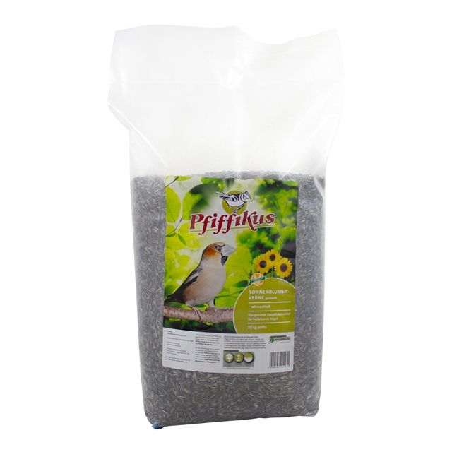 PFIFFIKUS Vogelfutter Sonnenblumenkerne, gestreift, 10 kg - Gallerie Bild 1