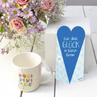 Geschenkset 'Good Spirits', mit Tasse 'Positivitee' & Traubenzuckerherzen - Vorschau Bild 1