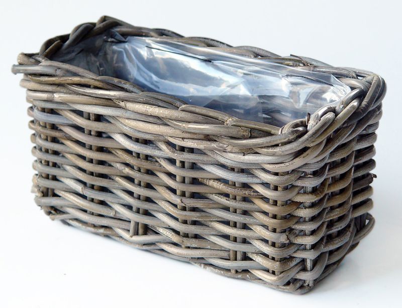 VAN DER LEEDEN Pflanzkorb 'Klassik', 30x15x15 cm, grau - Gallerie Bild 1