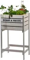DOBAR Balkon-Hochbeet, 49x42x90 cm, weiß - Vorschau Bild 1