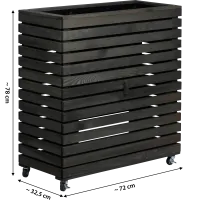 DOBAR Hochbeet 'Rolla', fahrbar, 72x33x78 cm, anthrazit - Vorschau Bild 1