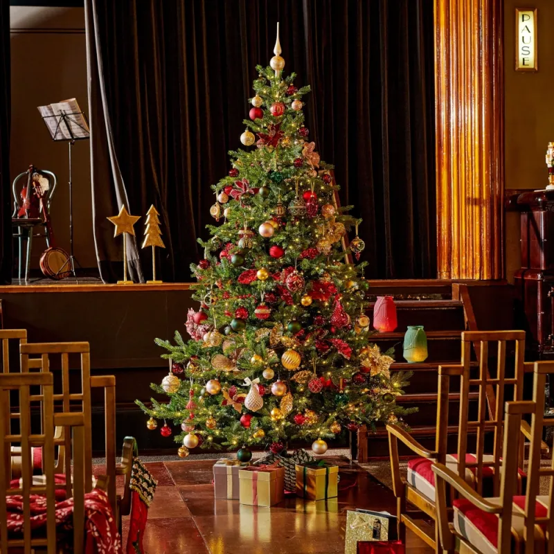 EVERLANDS Weihnachtsbaum 'Grandis', Edeltanne, mit LED-Beleuchtung, 180x132 cm - Gallerie Bild 6