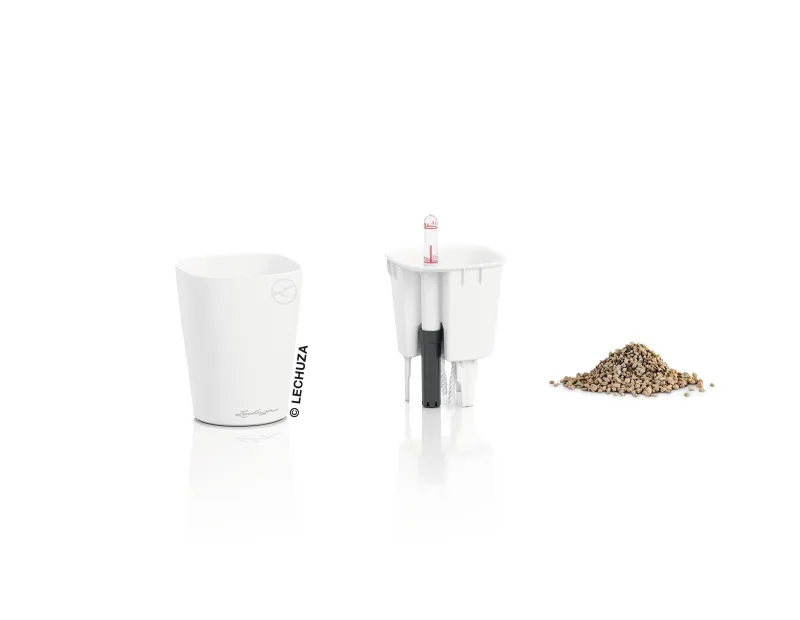 LECHUZA Pflanzgefäß 'Mini Deltini Premium', Ø10x10x13 cm, weiß - Gallerie Bild 3