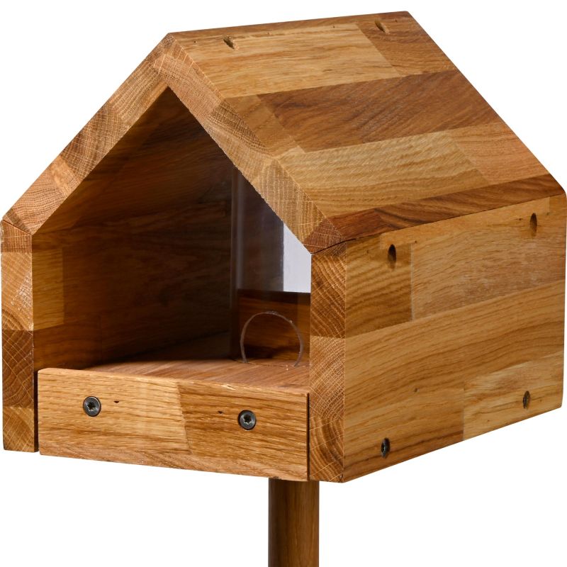 DOBAR Vogelfutterhaus 'Bauhaus I', 183x28x21 cm, mit Ständer, braun - Gallerie Bild 1