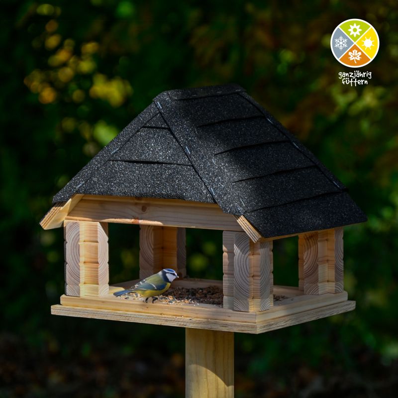 DOBAR Vogelhaus 'Sort', 37x28x33 cm, natur-schwarz - Gallerie Bild 5
