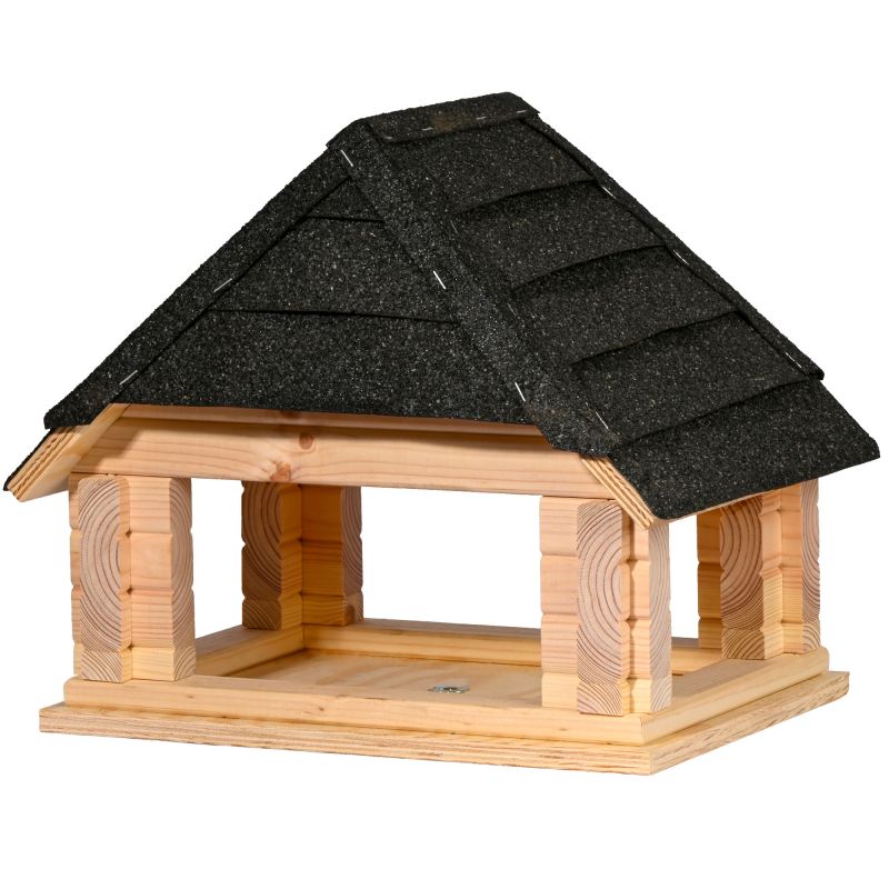 DOBAR Vogelhaus 'Sort', 37x28x33 cm, natur-schwarz - Gallerie Bild 1