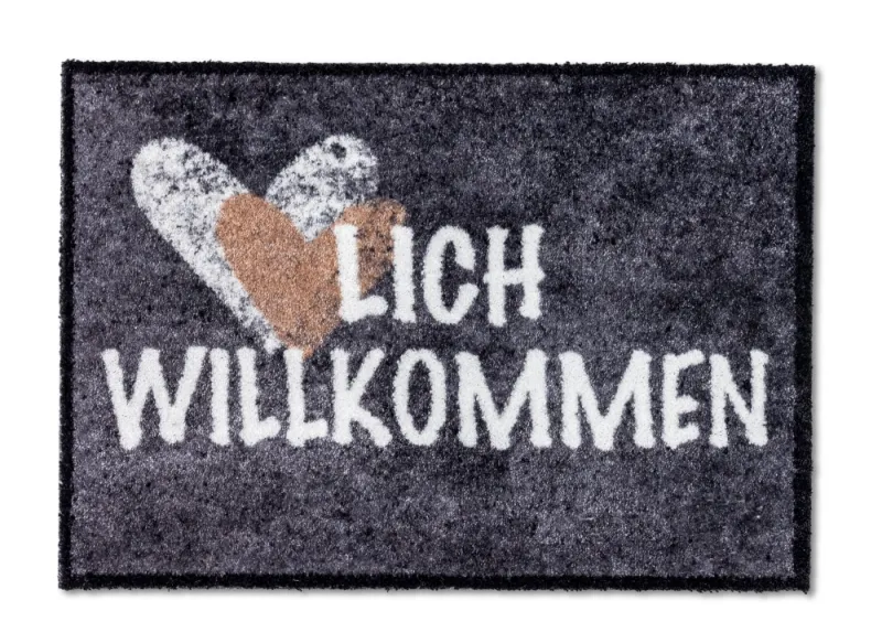 ASTRA Fussmatte 'Pure & Soft', 50x70 cm, Willkommen, schwarz - Gallerie Bild 1