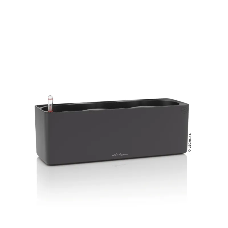 LECHUZA Pflanzgefäß 'Cube Premium Triple', 14x40x13,5 cm, grau - Gallerie Bild 1