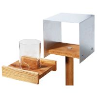 DOBAR Vogelfutterhaus 'Bauhaus II', 172x15x16 cm, mit Ständer, braun-silber - Vorschau Bild 1
