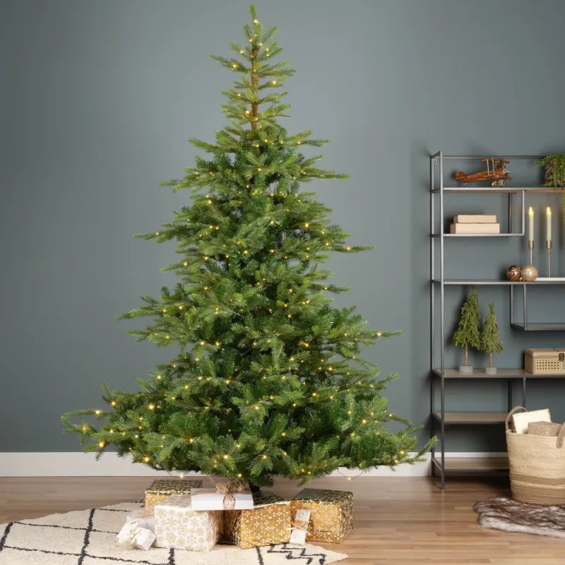 EVERLANDS Weihnachtsbaum 'Grandis', Edeltanne, mit LED-Beleuchtung, 180x132 cm - Gallerie Bild 5